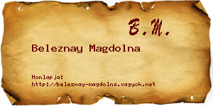 Beleznay Magdolna névjegykártya